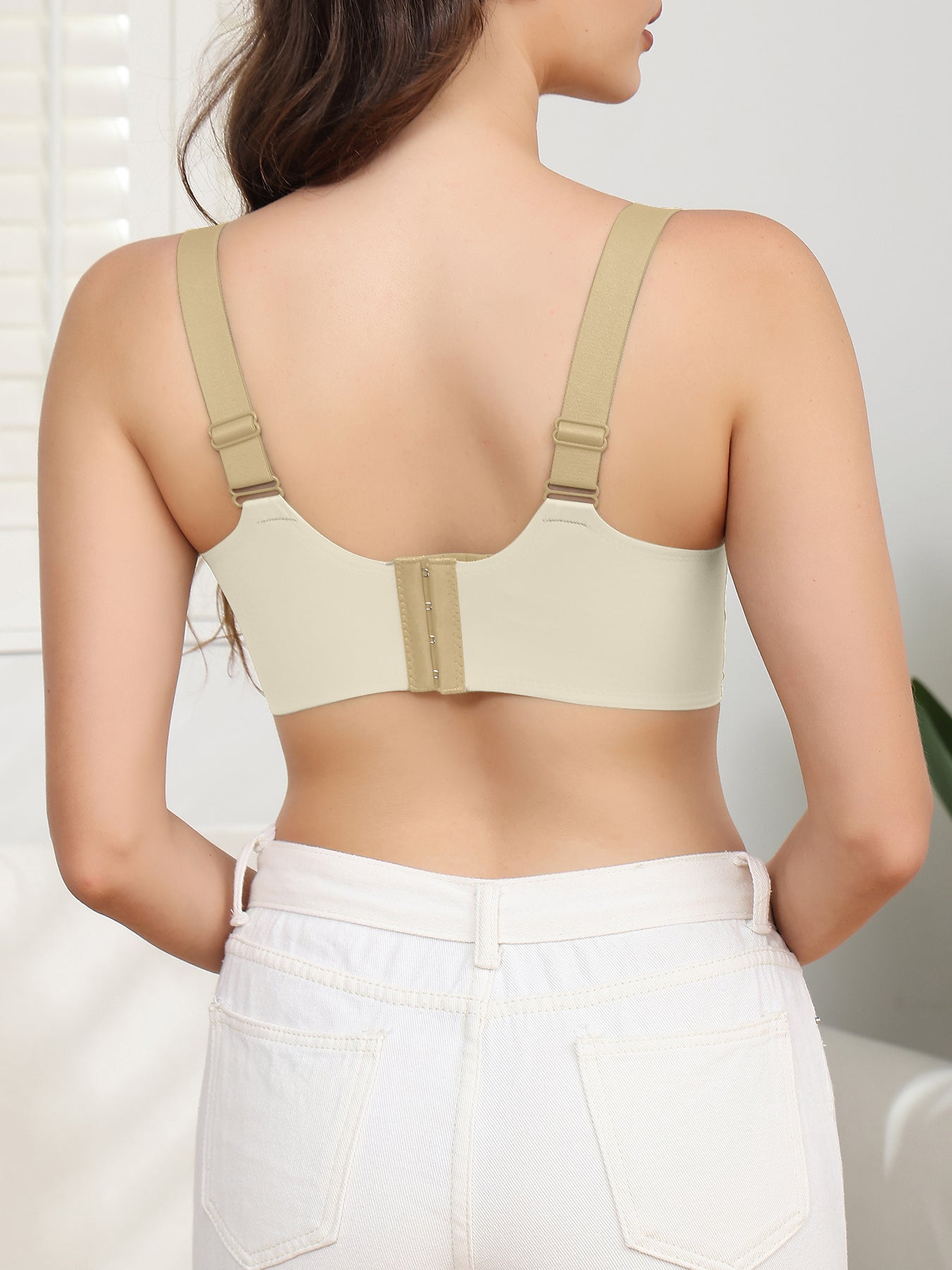 4PCS EssElegance Push-Up Seamless Bra Set - Adjustable Straps & Wire-Free Support For Daily Wear, Ultra-Soft Breathable Fabric